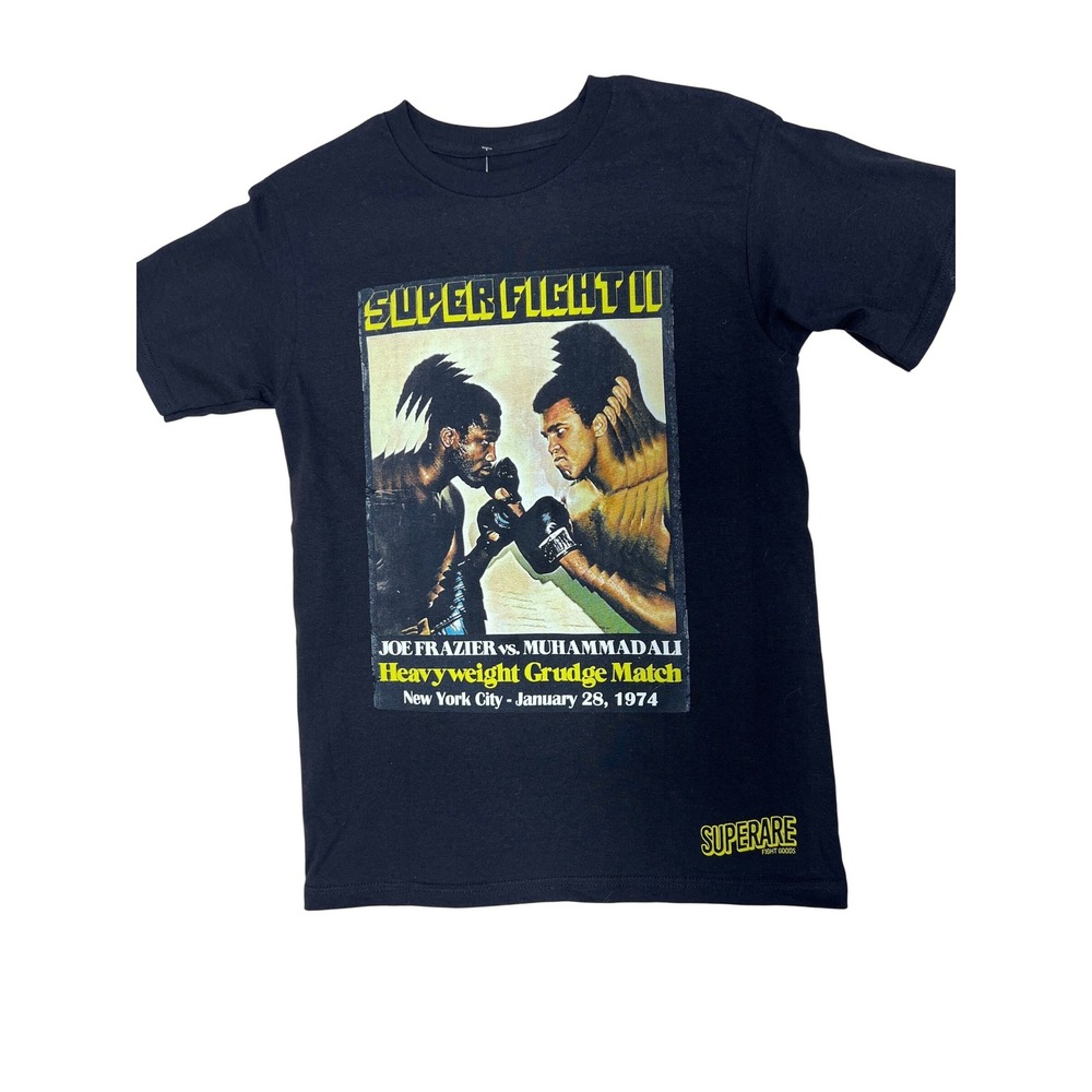 Superare Graphic T-Shirt Women SM Black Excellent Muhammad Ali Joe‎ Frazier II